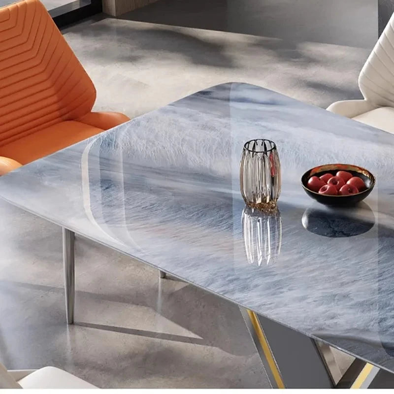 Nordic modern round marble dining Set