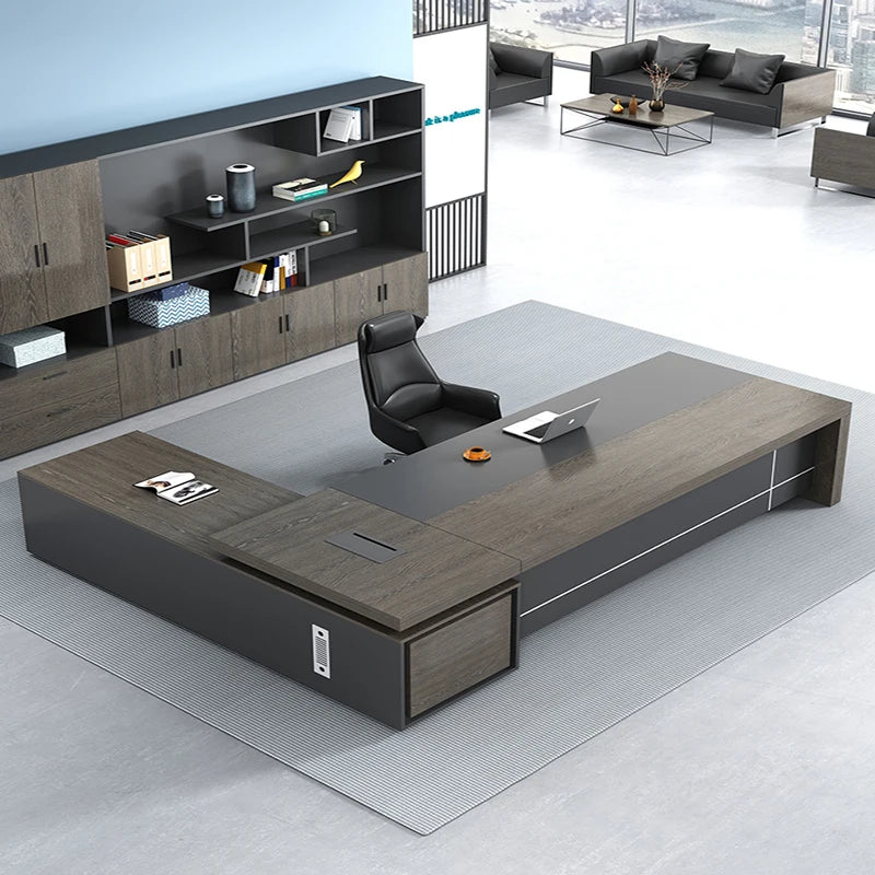 Executive L-shaped  office desks and workshop tables