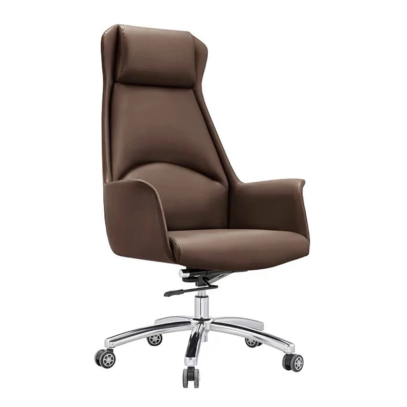 Swivel Office Chair – Designer Gaming Chair with Luxury Orange Backrest