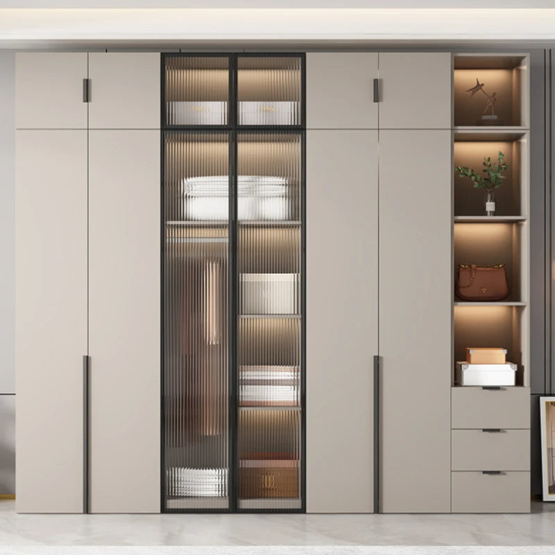 Full Size Hotel Wardrobe Children Clothes Girls Shelf Wooden Bedroom Wardrobe Storage Cabinets Placard De Vetement Furnitures