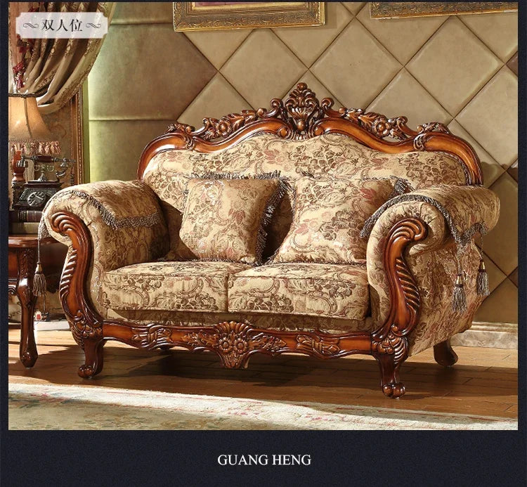European-Style Fabric Sofa Set