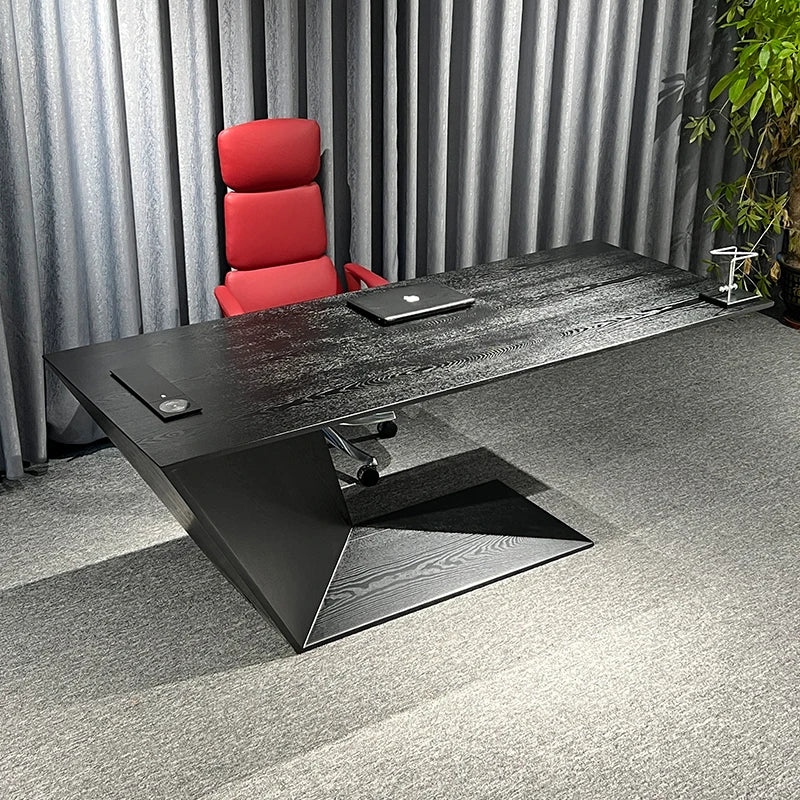 Drawers Standing Office Desk Black Living Room Supplies Writing Computer Desks Luxury European Mesa Escritorio Modern Furniture