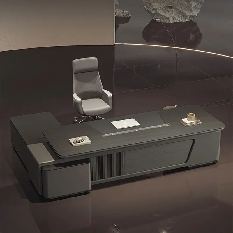 Standing Supplies Office Desk Monitor Organizers Drawers Corner Computer Desks L Shaped Secretary Mesa Escritorio Furnitures