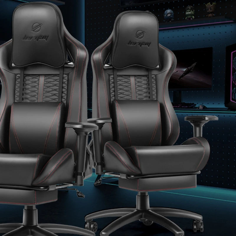 Luxury Swivel Computer Chair: Comfortable Armchair with Footrest