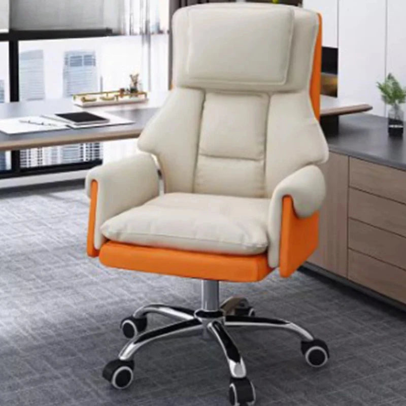 Luxury Kawaii orange office chair