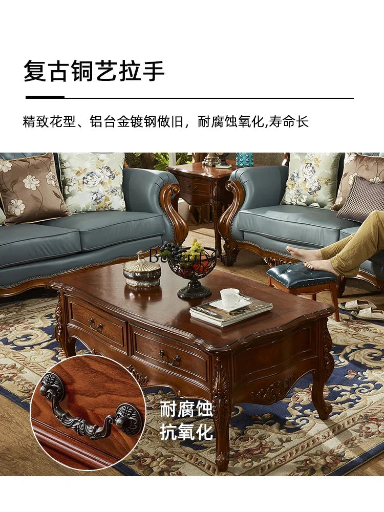 American Retro Solid Wood Coffee Table