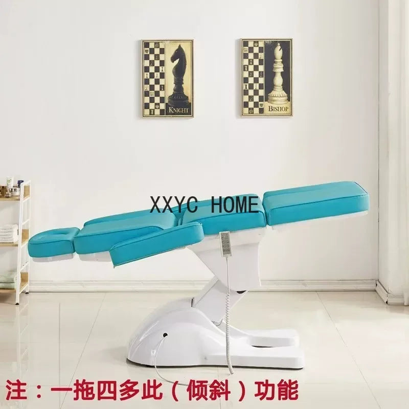 Electric beauty bed Beauty special body massage tattoo bed folding micro-plastic injection bed automatic lifting