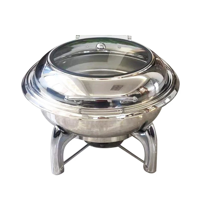 electricity stainless steel chafing dish silvery/gold buffet food warmer set