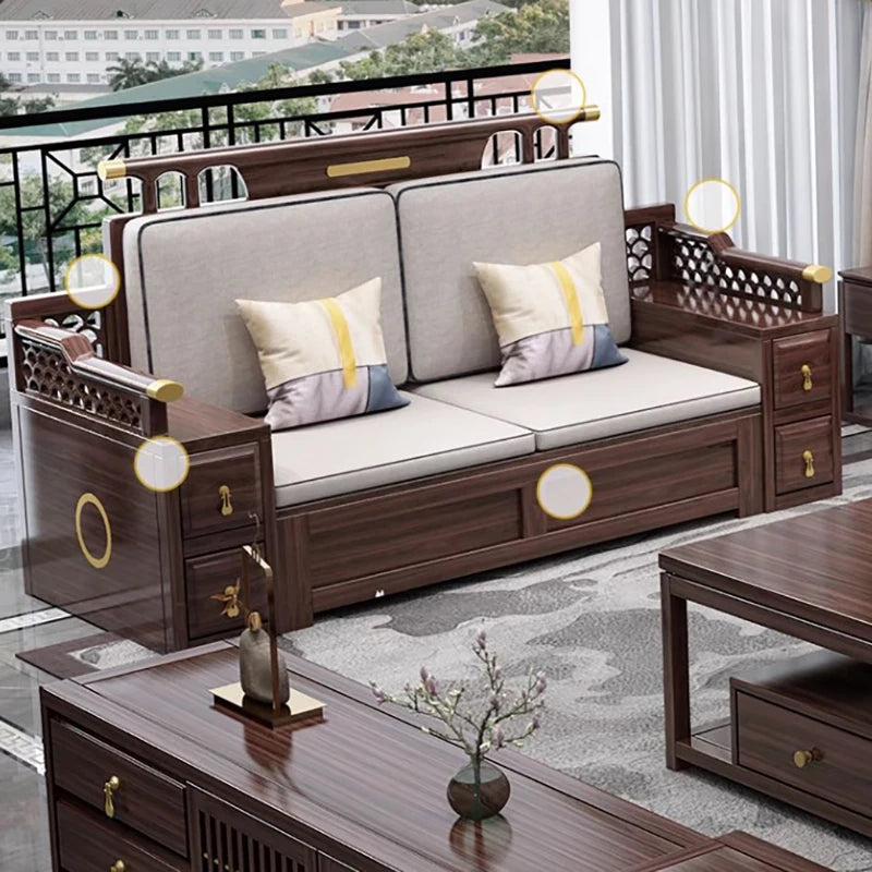 Wood Relaxing Fancy Sofas Living Room Modern Natural Ebony Reading Sofa Lounge Designer Divani Da Soggiorno Furniture Couch