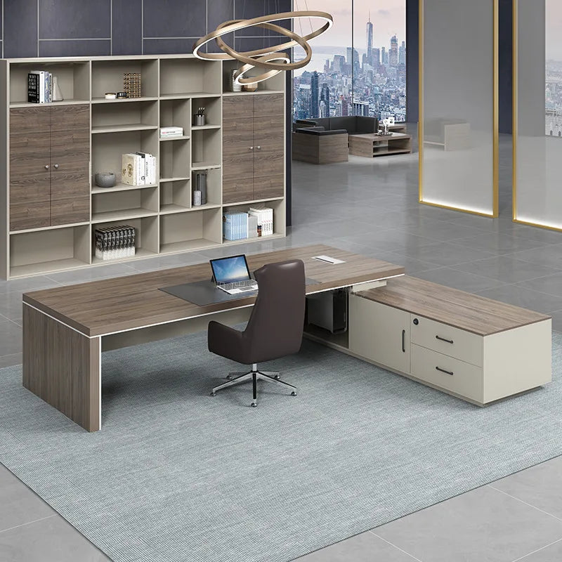 Multifunctional L-Shaped Office Desk