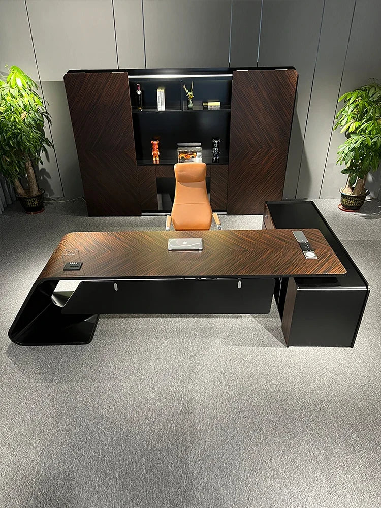 Boss Table – Simple Modern President Desk, High-End Fashionable Manager Table, Office Atmosphere, Single Desk