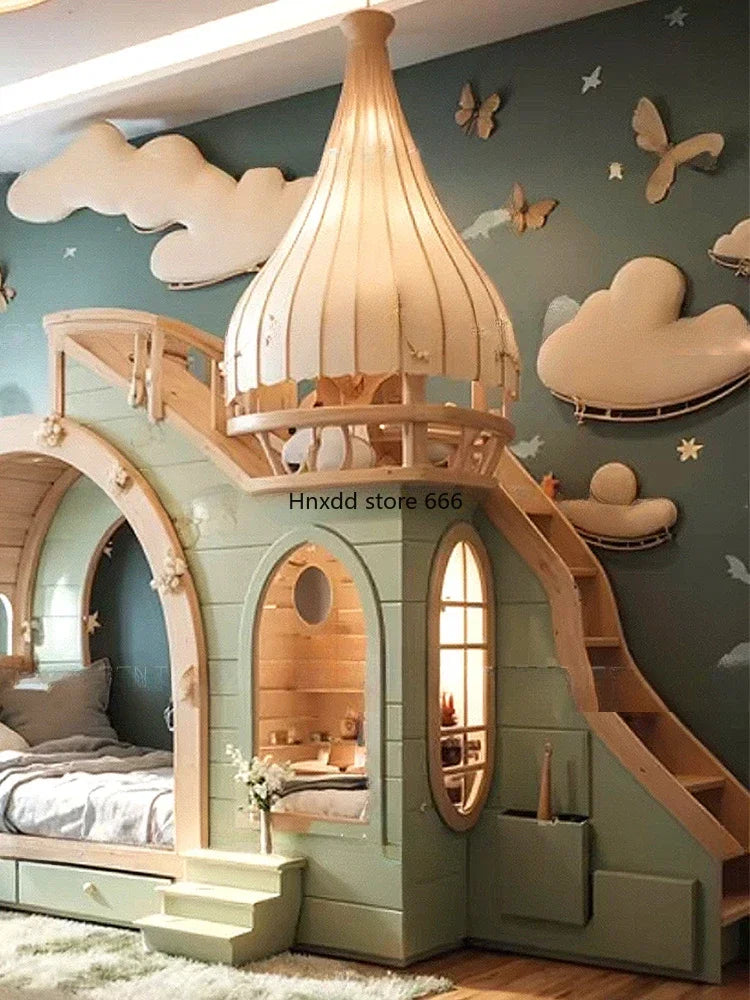 Creative Half-Height Playhouse Bed for Kids