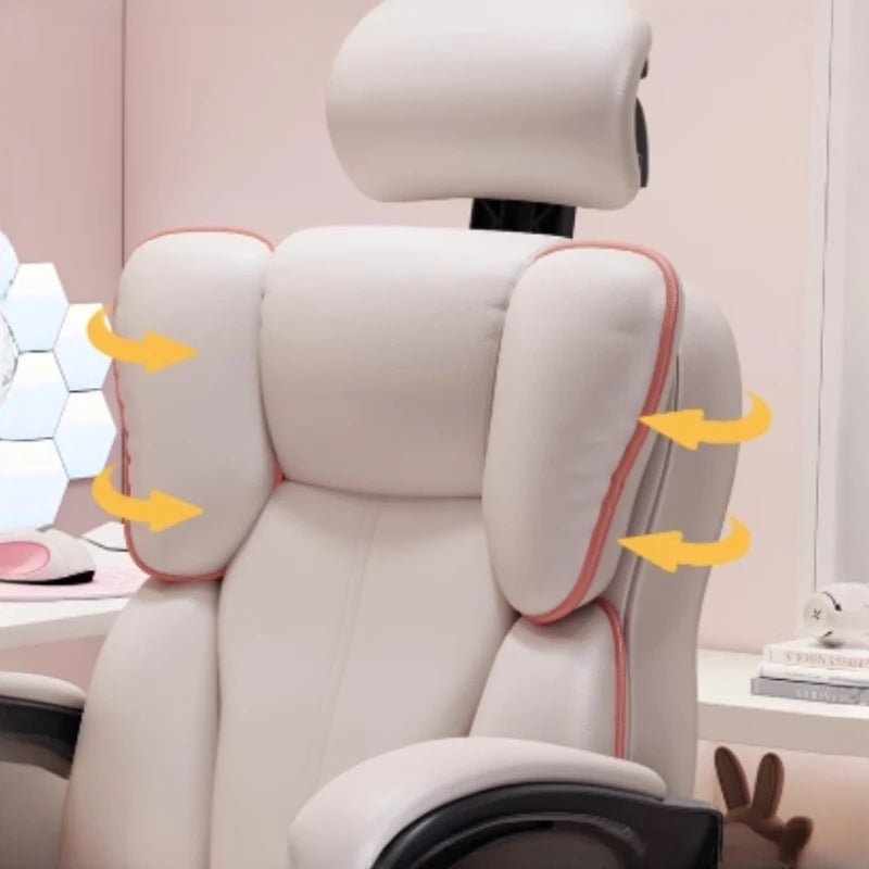 Luxury Nordic Office Chair: Modern Comfy Swivel Design with Wheels
