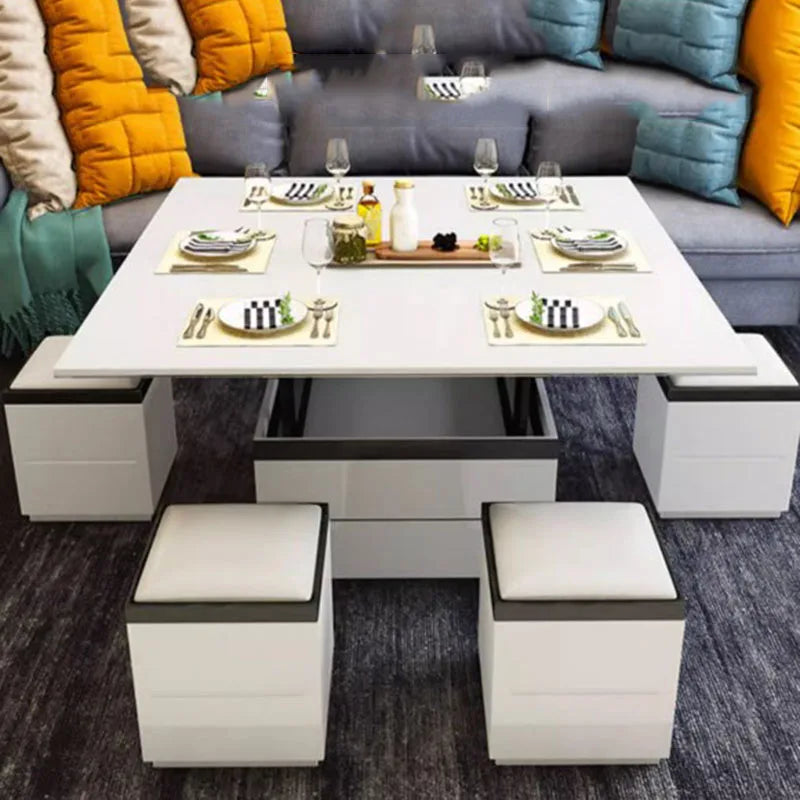 Luxury black coffee table with a modern white design