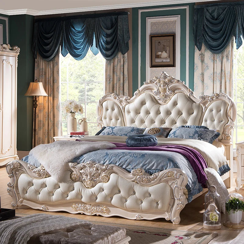 European-style double bed, available in 2 and 2.2 meters. A luxurious leather bed perfect for master bedrooms and weddings.