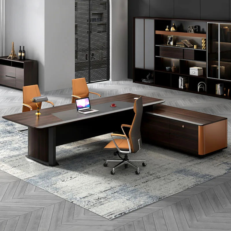 Luxury Ergonomic Office Desk: Large Design for Study and Conference Use
