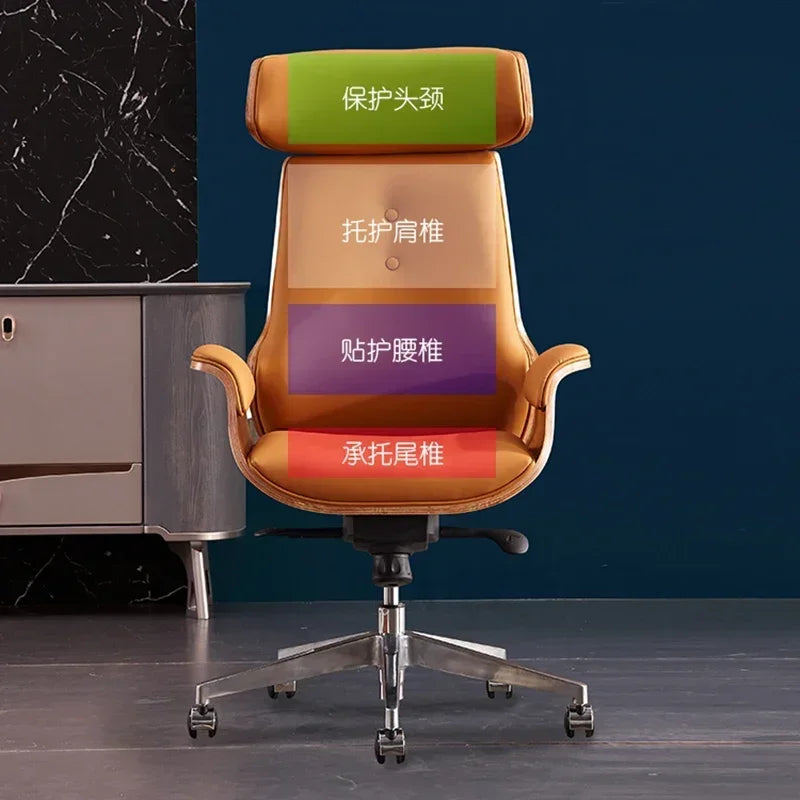 High-End Ergonomic Leather Office Chair – Comfortable and Stylish