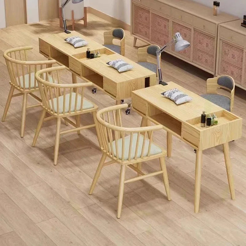 Professional Manicure Table Designer Commercial Exquisite Beauty Nail Table Modern Supplies Tavolo Unghie Salon Furniture CY50NT