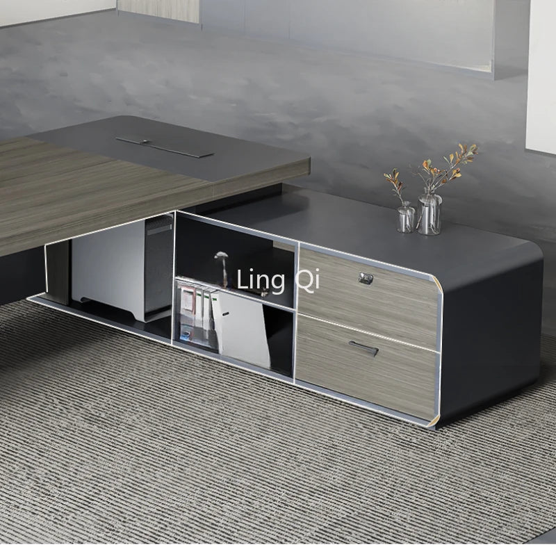Writing Drawers Office Desk Supplies Executive Organizers Retro Computer Desks Black Monitor Mesa De Escritorio Modern Furniture