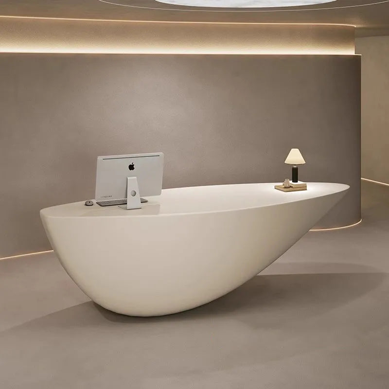 Shop Counter Desk Luxury Receiption Clothing Store Display Table Reception Long Bank Exhibitor Furniture Empfangstheke Office