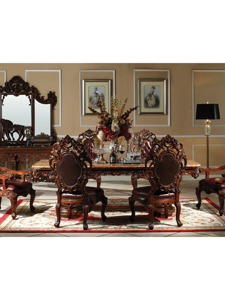 High-Quality New Design 3.5m Marble Dining Set