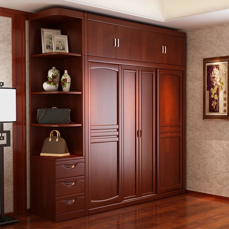 Storage Wooden Wardrobe Luxury Doors Modern Cabinet Open Closets Wardrobes Shelves Drawers Armadio Camera Da Letto Furniture
