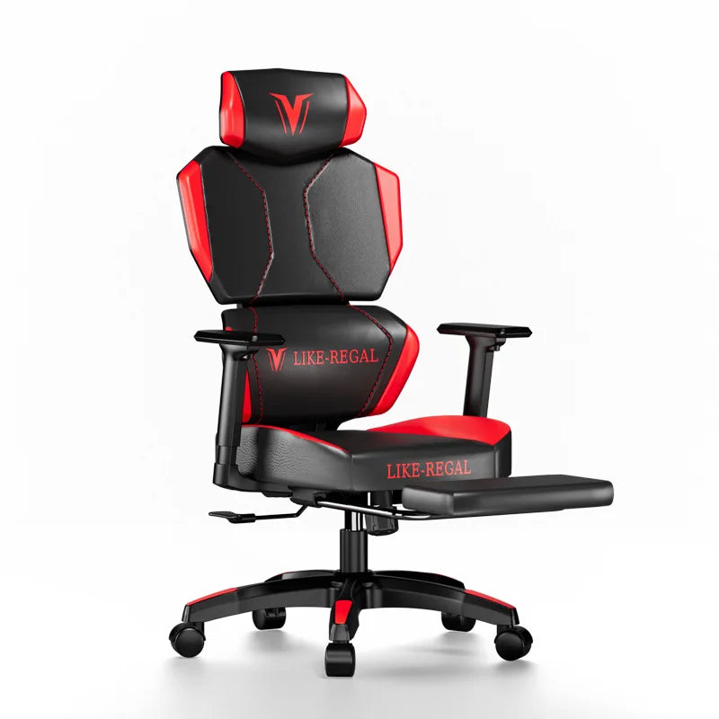 Gamer PC Chair – Comfortable Home Office Furniture with Footrest, Wheels, and Reclining Design