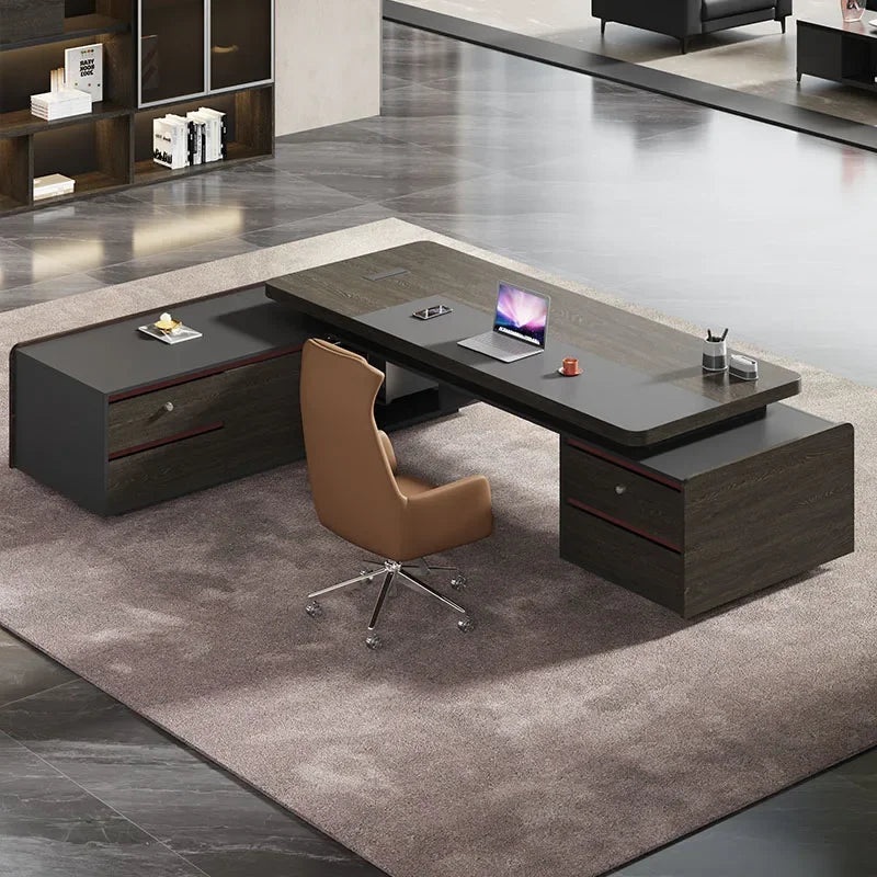 Modern Executive L-Shaped Computer Desk