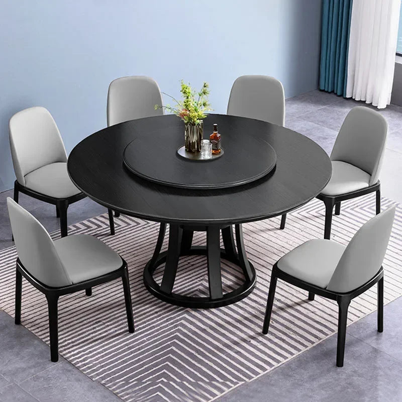 Nordic Modern Round Wooden Dining Table for Home & Kitchen