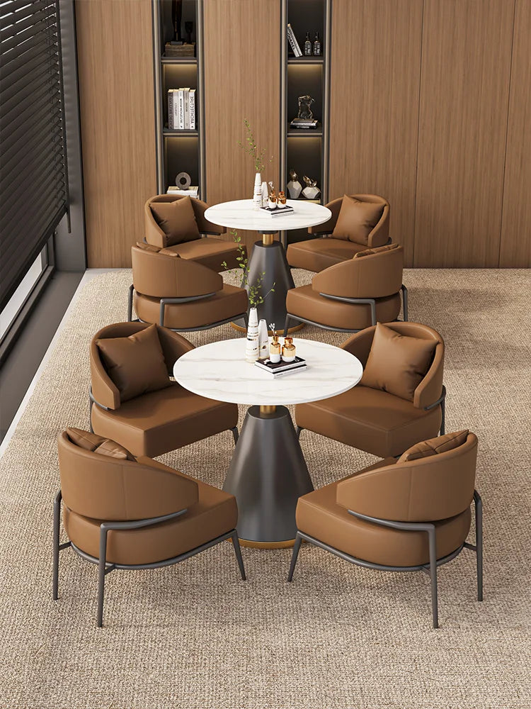 Negotiation Table and Chair Combination Cafe Office Business Reception Rest Area Leisure Single