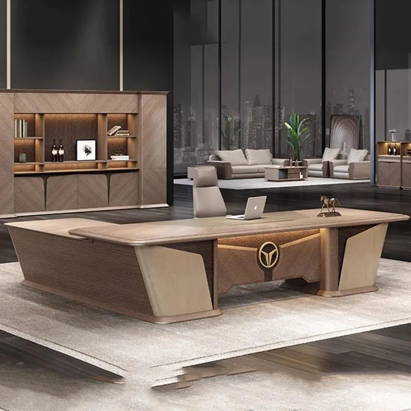 High-End Corner Storage Desk: