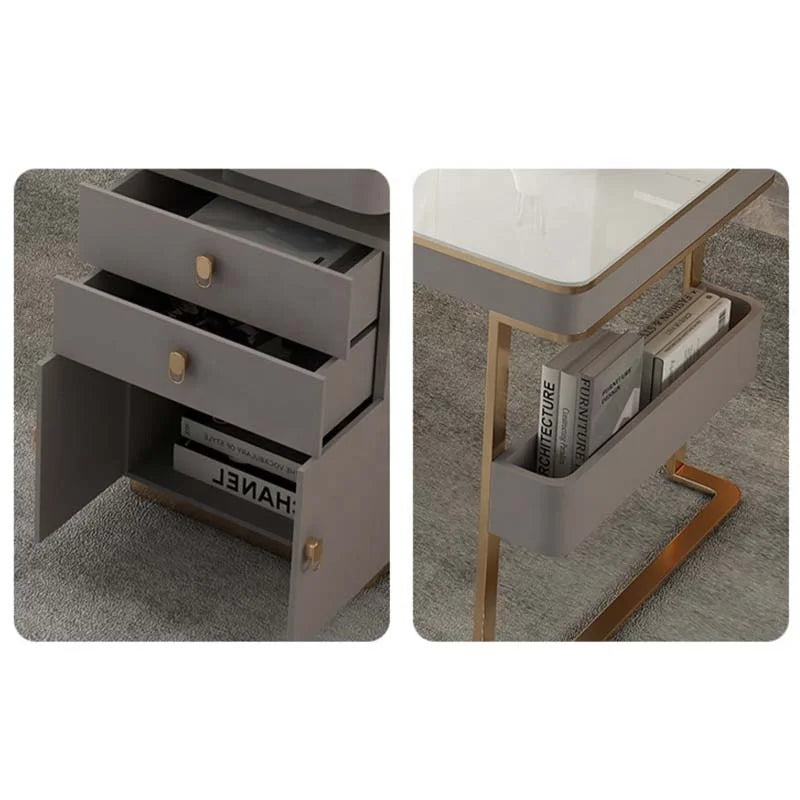 Modern Luxury Bespoke Office Table with Drawers – Custom Size for Workspace