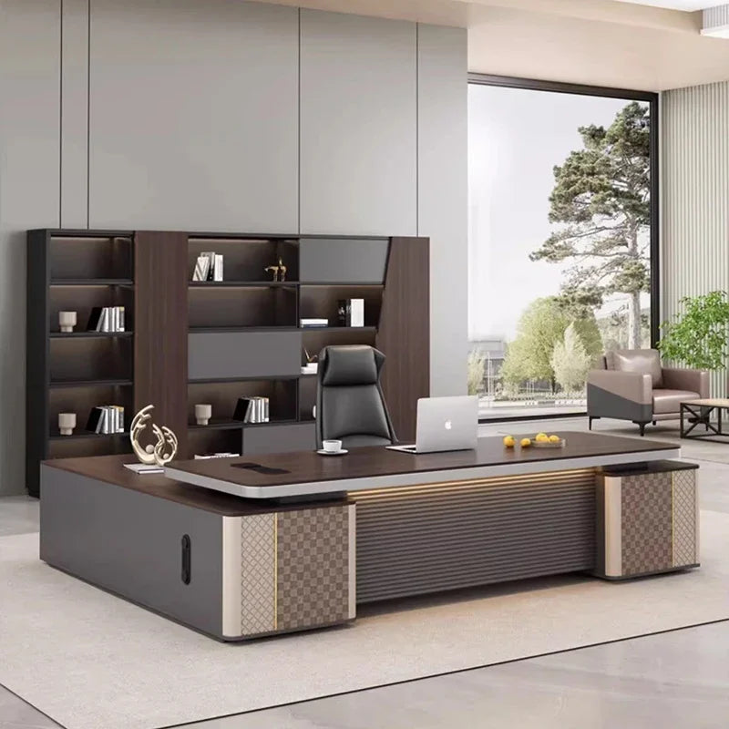 L-Shaped Executive Multifunctional Office Desk