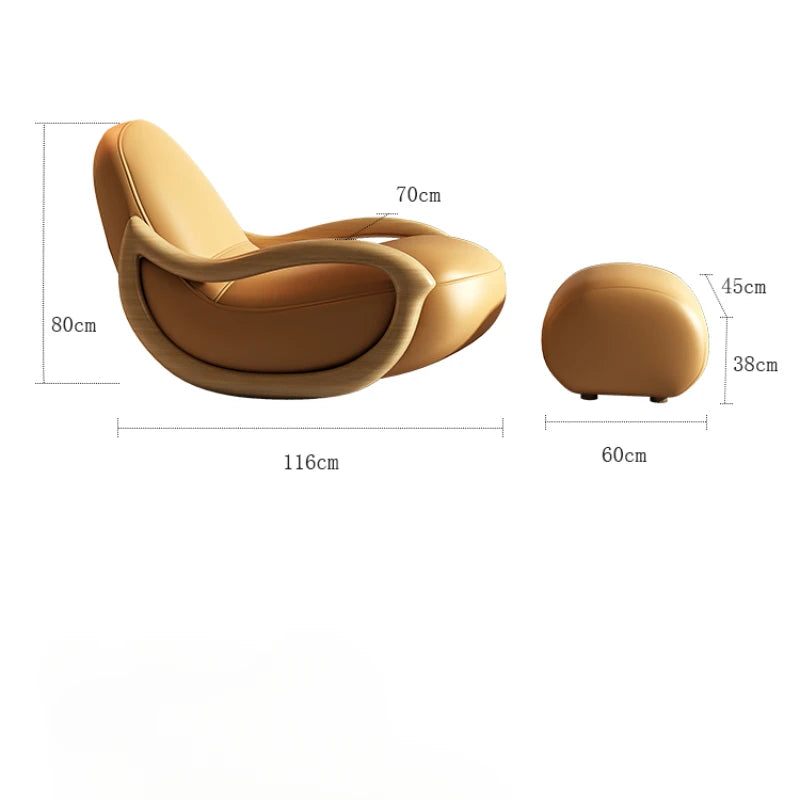 Nordic Lounge Chair – Luxury Designer Rocking Chair