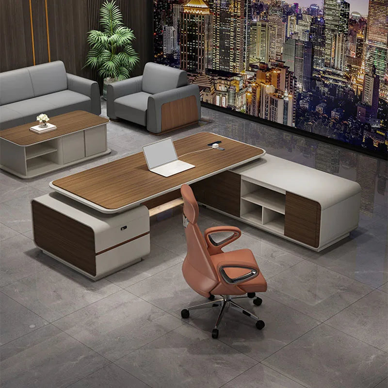 Luxury Corner Executive L-Shaped Desk: