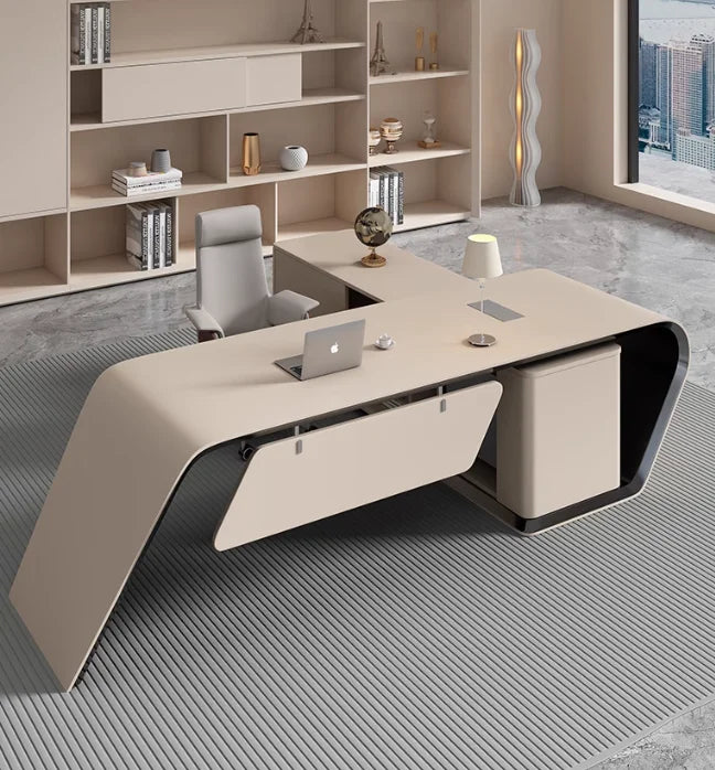 Minimalist Executive Desk: Simple and Professional Design for Home, Study, or Office