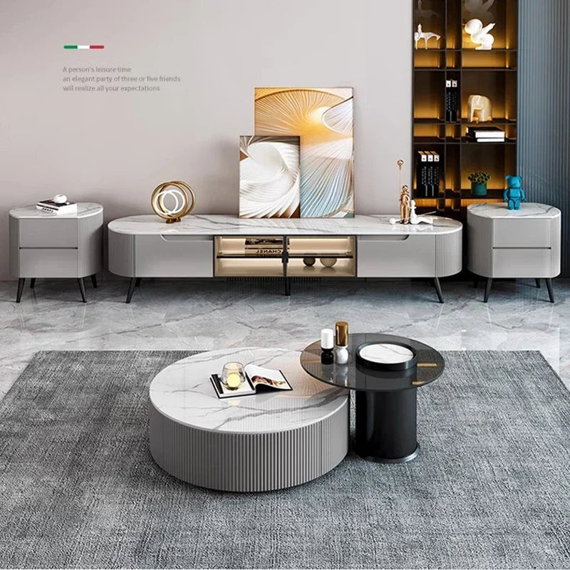 Furniture Tv Salon Unit Cabinet Modern Console Floor Stand Fire Place Stands Nordic Living Casa Arredo Lowboard Drawer Table