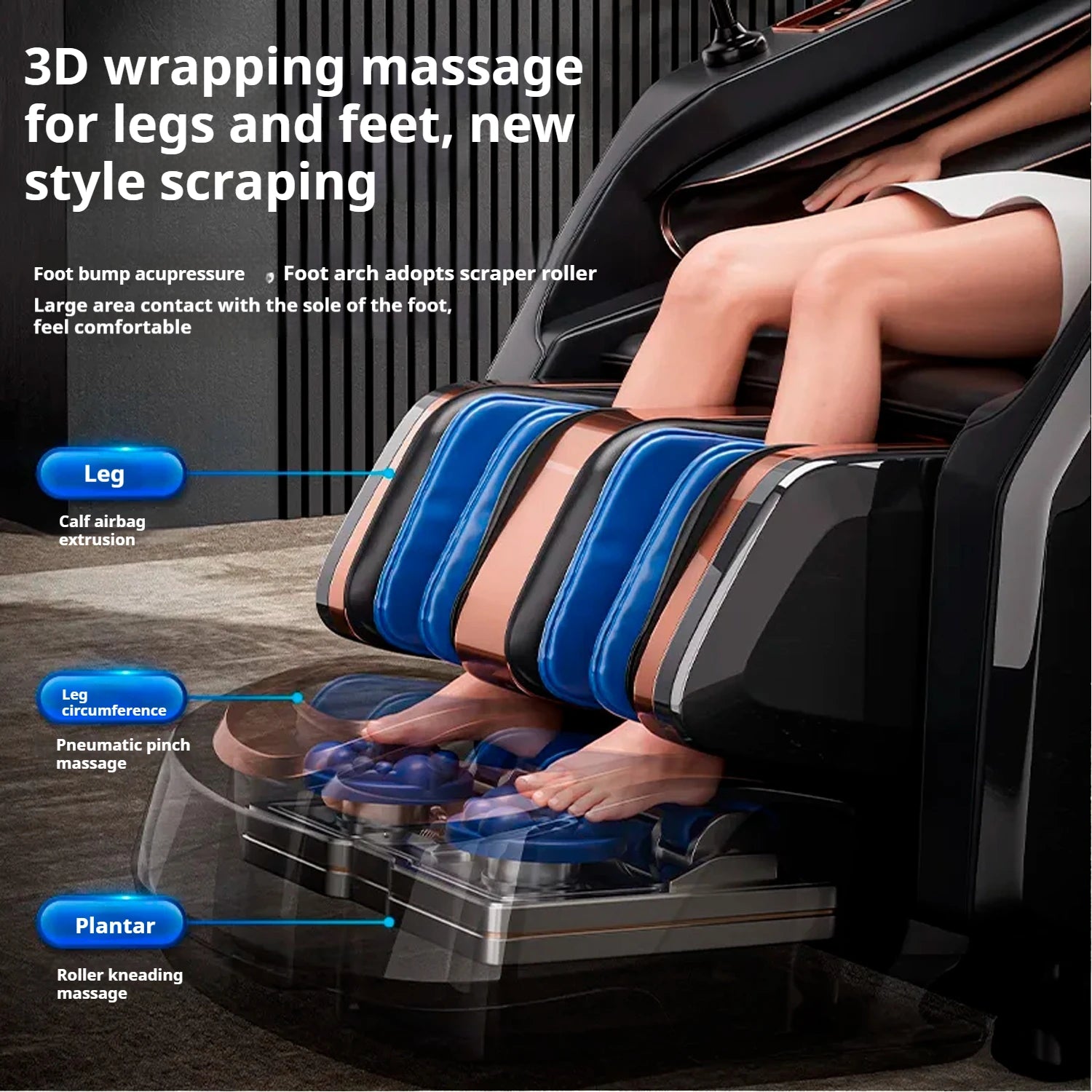 Three Years Warranty 4D Zero Gravity SL Track Massage Chair Full Body Airbag Office Chair Home 3D AI Voice control Massage Sofa