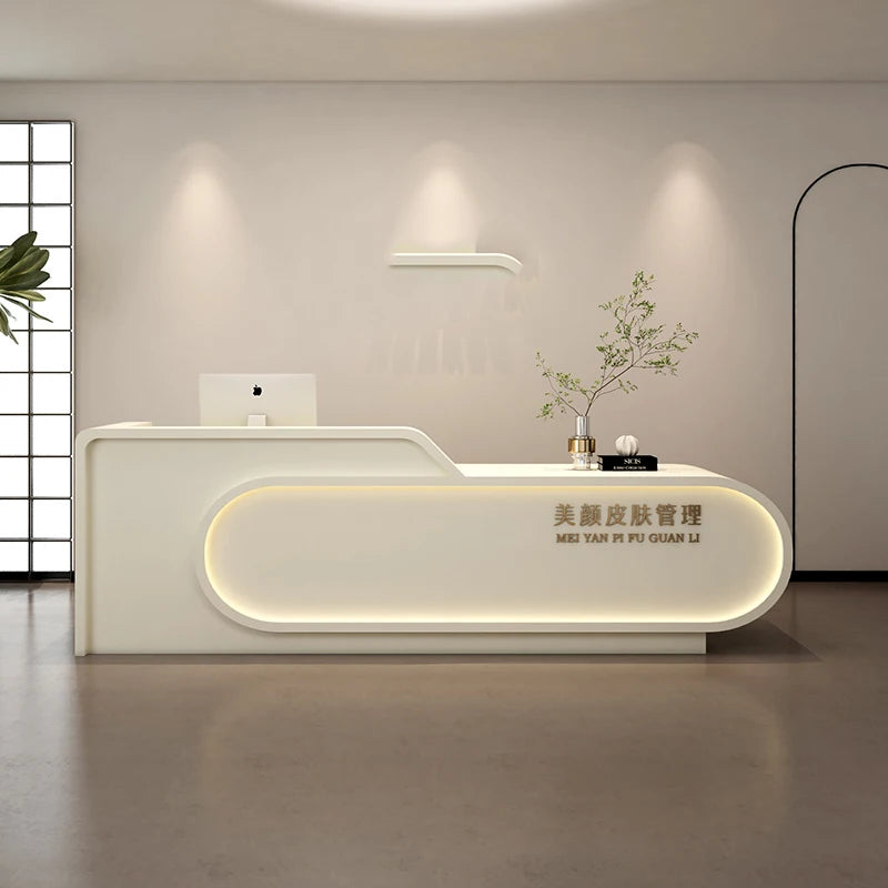 Front Counter Retail Showcase Pulpit Modern Church Home Bar Office Secretary Furniture Aesthetic Salon Reception Business