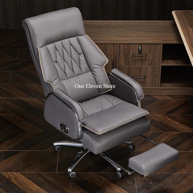 Portable Leather Office Chair – Comfy, Reclining Design
