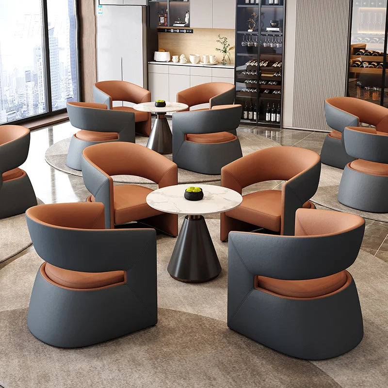 Marble Salon Table Set with 4 Chairs