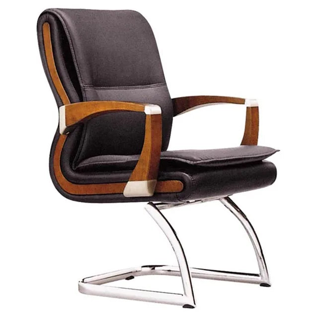 Custom luxury wooden high-back executive office chair