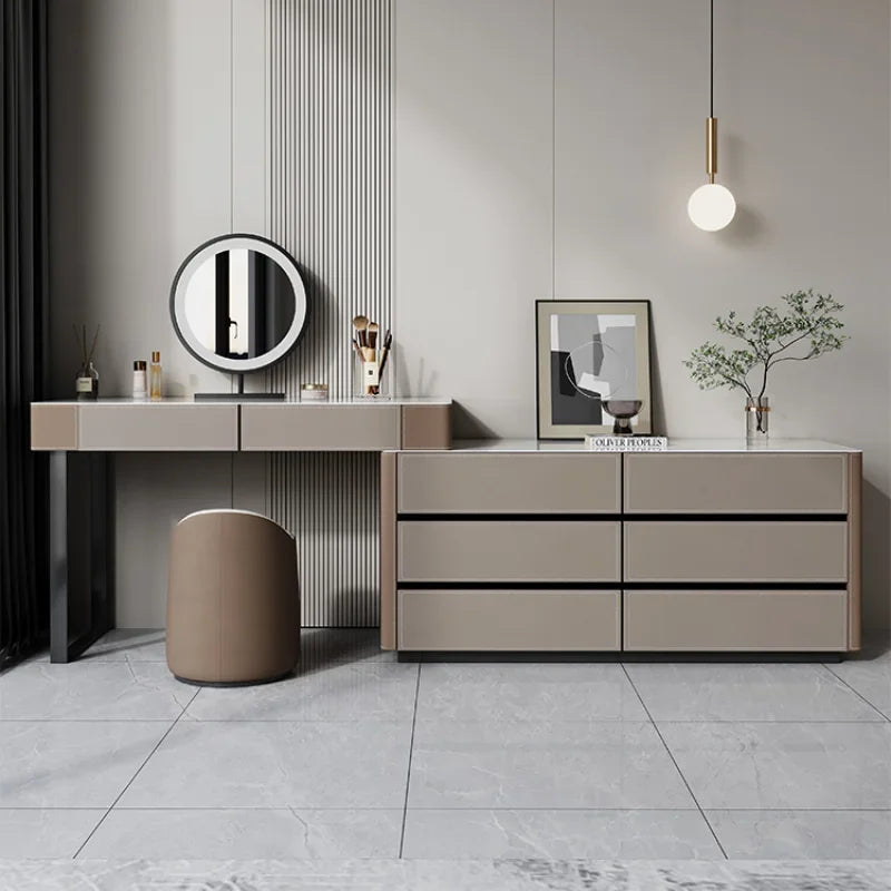 Girls’ Large Makeup Vanity – Multifunctional Nordic Dressing Table