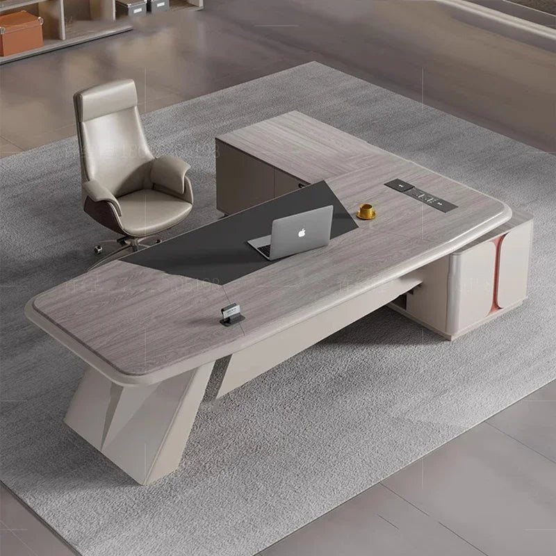 Executive L Shaped Gaming Desk Computer Gaming Drawers Luxury Meeting Work Table Storage Escritorios De Oficina Furniture