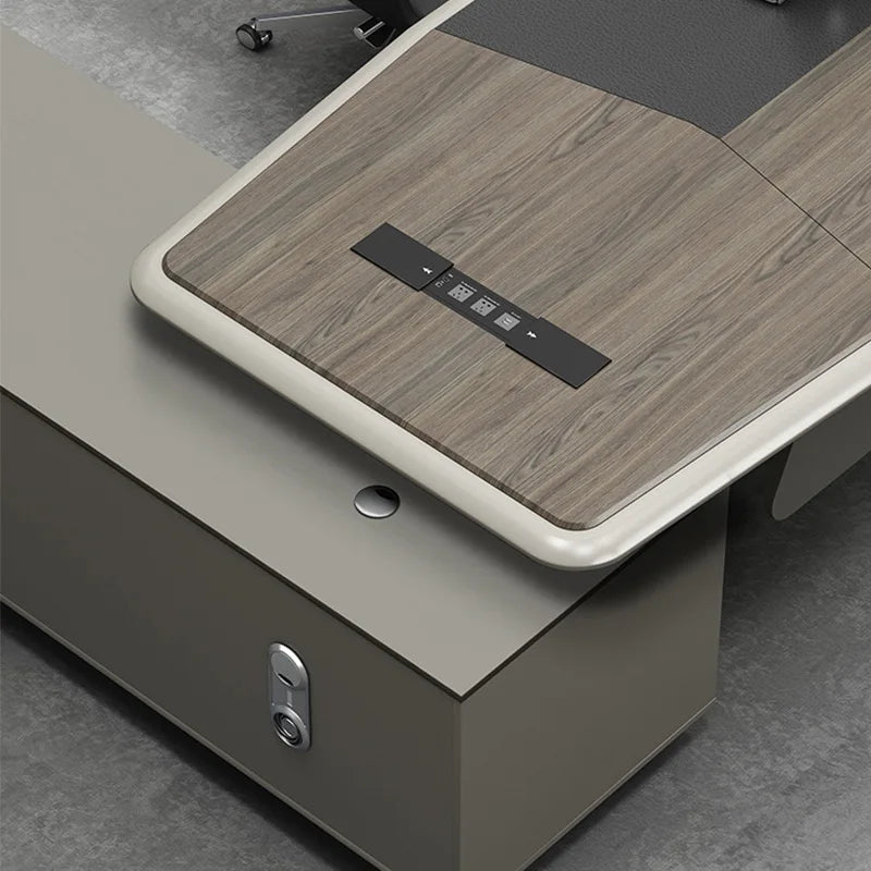 Boss Desk – Simple Modern Large Desk with Socket, Manager & President Office Desk