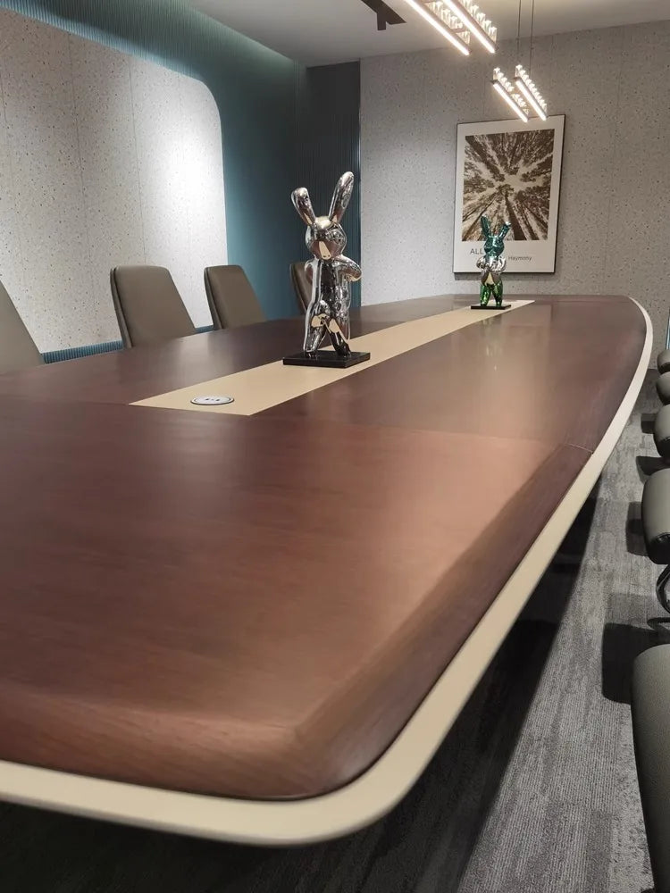 Painted conference table, long high-end training table