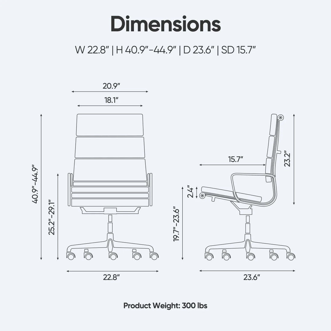 High Back White Office Chair Genuine Leather Executive Desk with Lumbar Support Ergonomic Computer Chair with Aluminum Arms
