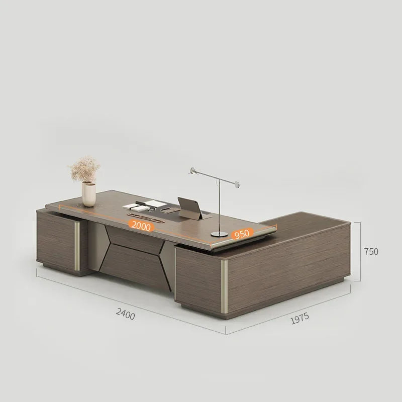 L-Shaped Executive Office Desk