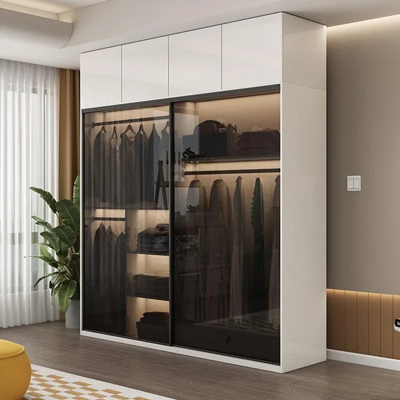 Luxury Shelf Storage Wardrobe – Affordable Dressers for Queen Hotel, Living Room, and Bedroom