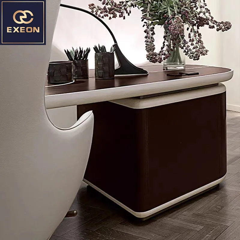 Luxury Modern Marble Computer Office Desk, High-Quality CEO & Manager Escritorio, Executive Home Office Furniture